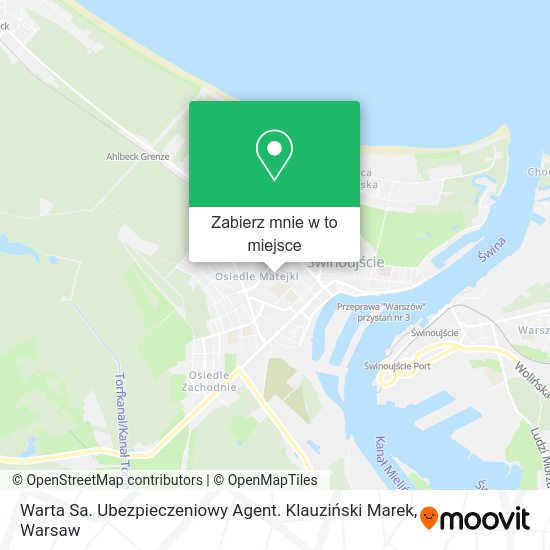 Mapa Warta Sa. Ubezpieczeniowy Agent. Klauziński Marek