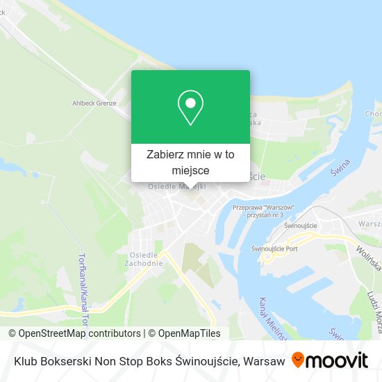 Mapa Klub Bokserski Non Stop Boks Świnoujście