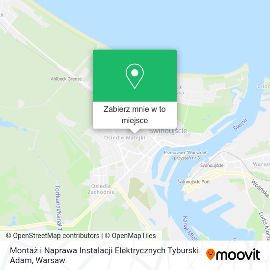 Mapa Montaż i Naprawa Instalacji Elektrycznych Tyburski Adam