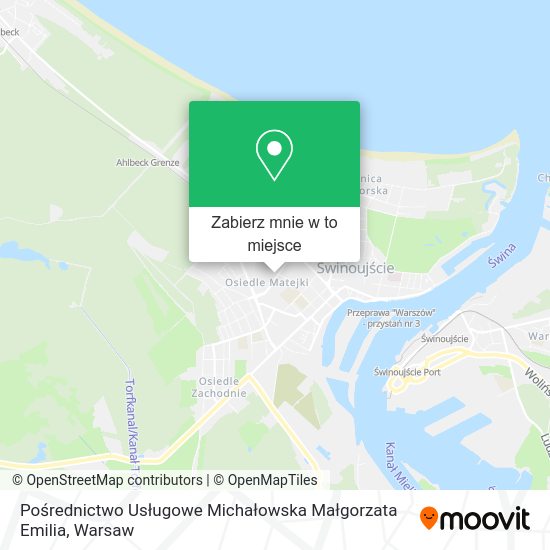 Mapa Pośrednictwo Usługowe Michałowska Małgorzata Emilia