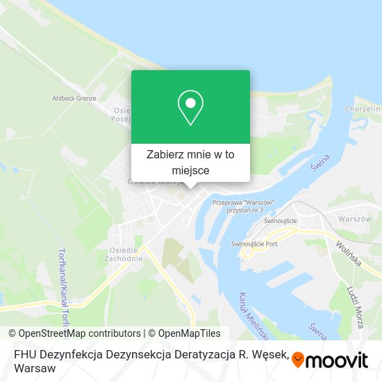 Mapa FHU Dezynfekcja Dezynsekcja Deratyzacja R. Węsek