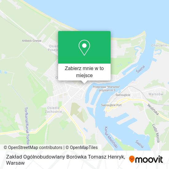 Mapa Zakład Ogólnobudowlany Borówka Tomasz Henryk