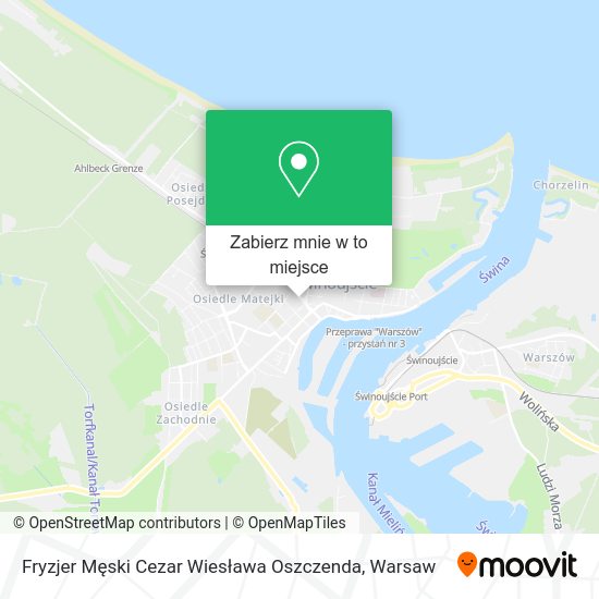 Mapa Fryzjer Męski Cezar Wiesława Oszczenda