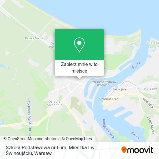 Mapa Szkoła Podstawowa nr 6 im. Mieszka I w Świnoujściu