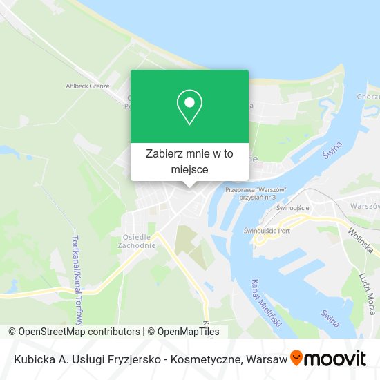 Mapa Kubicka A. Usługi Fryzjersko - Kosmetyczne