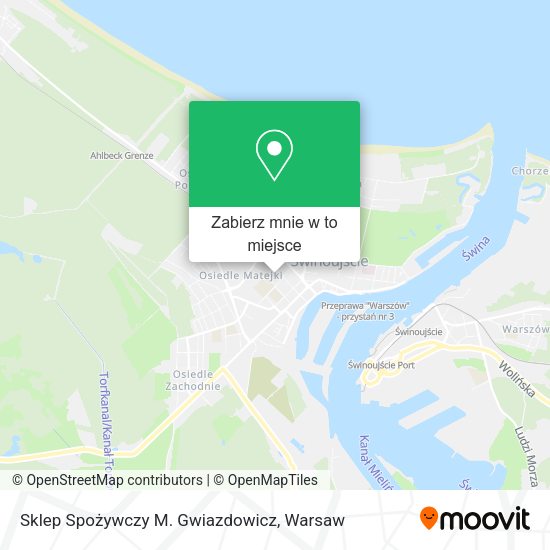 Mapa Sklep Spożywczy M. Gwiazdowicz