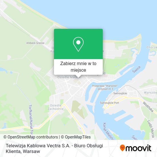 Mapa Telewizja Kablowa Vectra S.A. - Biuro Obsługi Klienta