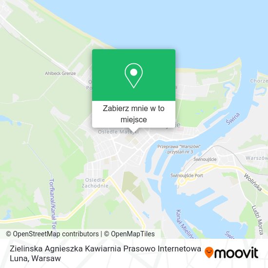 Mapa Zielinska Agnieszka Kawiarnia Prasowo Internetowa Luna