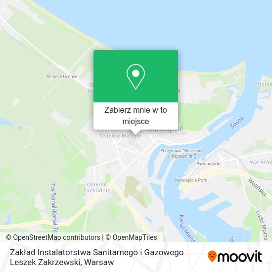 Mapa Zakład Instalatorstwa Sanitarnego i Gazowego Leszek Zakrzewski