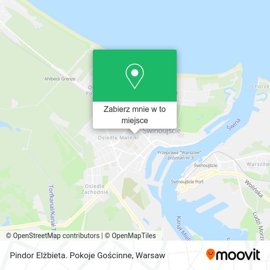 Mapa Pindor Elżbieta. Pokoje Gościnne