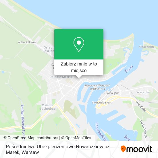 Mapa Pośrednictwo Ubezpieczeniowe Nowaczkiewicz Marek