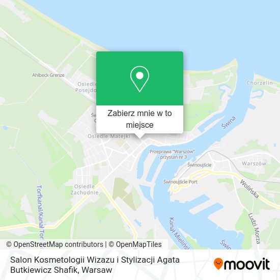 Mapa Salon Kosmetologii Wizazu i Stylizacji Agata Butkiewicz Shafik