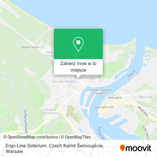 Mapa Ergo-Line Solarium. Czech Kamil Świnoujście