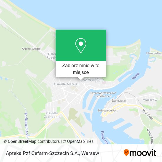 Mapa Apteka Pzf Cefarm-Szczecin S.A.