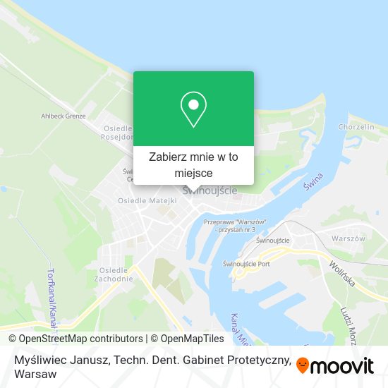 Mapa Myśliwiec Janusz, Techn. Dent. Gabinet Protetyczny