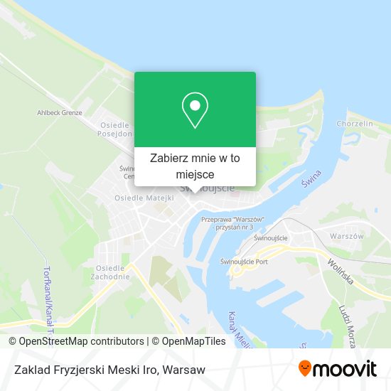 Mapa Zaklad Fryzjerski Meski Iro