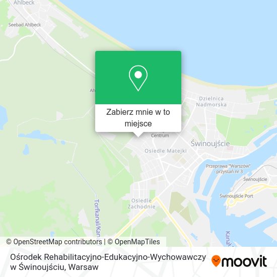 Mapa Ośrodek Rehabilitacyjno-Edukacyjno-Wychowawczy w Świnoujściu