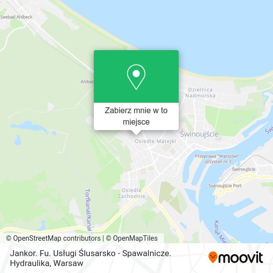 Mapa Jankor. Fu. Usługi Ślusarsko - Spawalnicze. Hydraulika