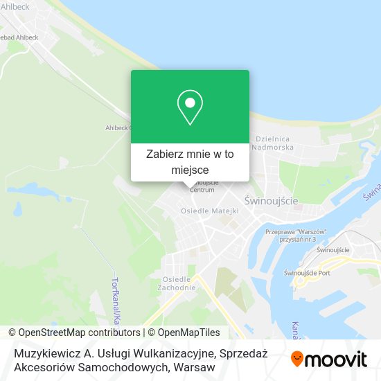 Mapa Muzykiewicz A. Usługi Wulkanizacyjne, Sprzedaż Akcesoriów Samochodowych