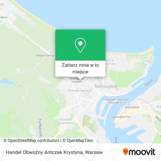 Mapa Handel Obwoźny Antczak Krystyna