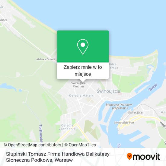 Mapa Słupiński Tomasz Firma Handlowa Delikatesy Słoneczna Podkowa