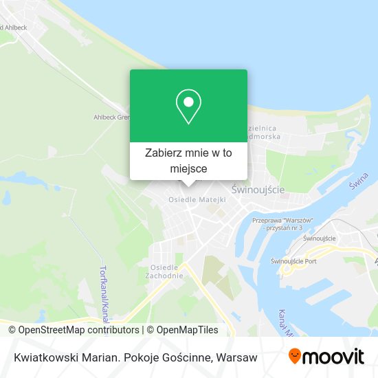 Mapa Kwiatkowski Marian. Pokoje Gościnne