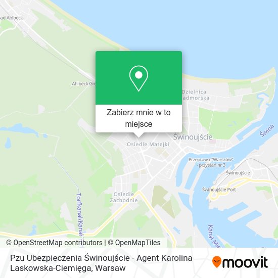 Mapa Pzu Ubezpieczenia Świnoujście - Agent Karolina Laskowska-Ciemięga