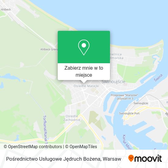 Mapa Pośrednictwo Usługowe Jędruch Bożena