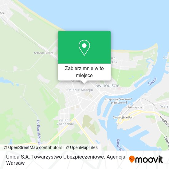 Mapa Uniqa S.A. Towarzystwo Ubezpieczeniowe. Agencja