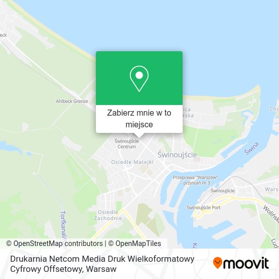 Mapa Drukarnia Netcom Media Druk Wielkoformatowy Cyfrowy Offsetowy