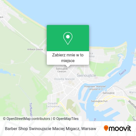 Mapa Barber Shop Swinoujscie Maciej Migacz