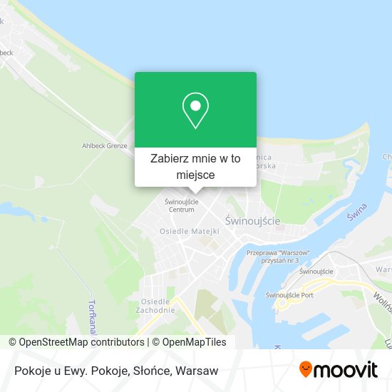 Mapa Pokoje u Ewy. Pokoje, Słońce