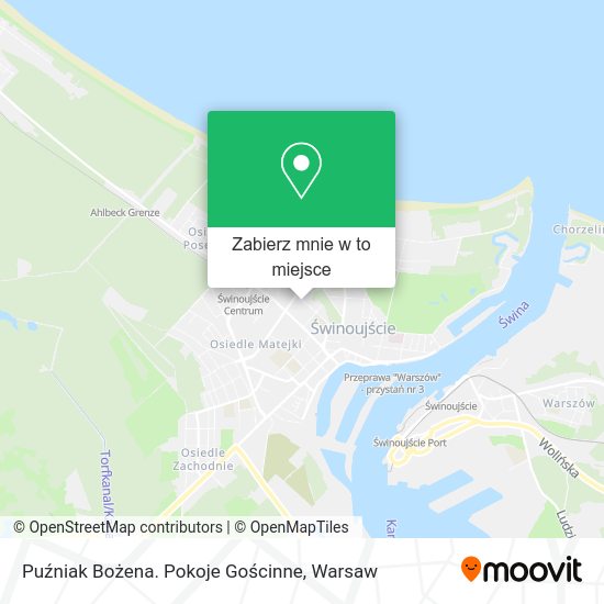 Mapa Puźniak Bożena. Pokoje Gościnne