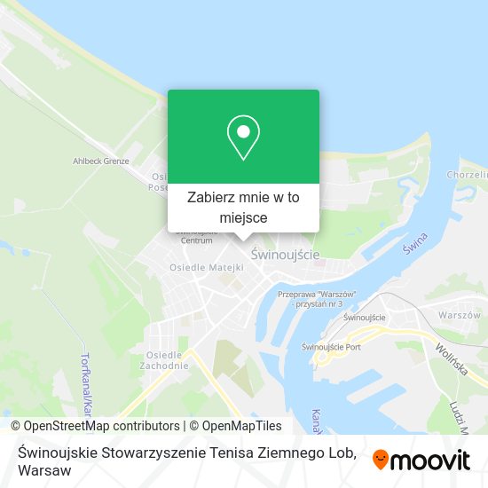 Mapa Świnoujskie Stowarzyszenie Tenisa Ziemnego Lob