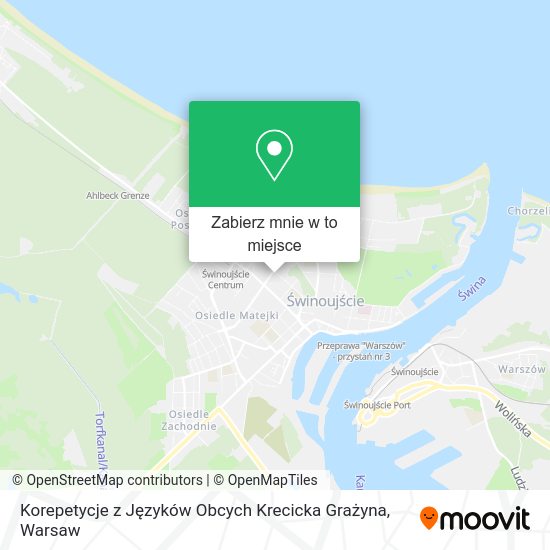 Mapa Korepetycje z Języków Obcych Krecicka Grażyna