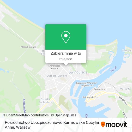 Mapa Pośrednictwo Ubezpieczeniowe Karmowska Cecylia Anna