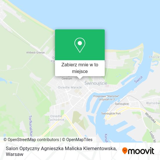 Mapa Salon Optyczny Agnieszka Malicka Klementowska