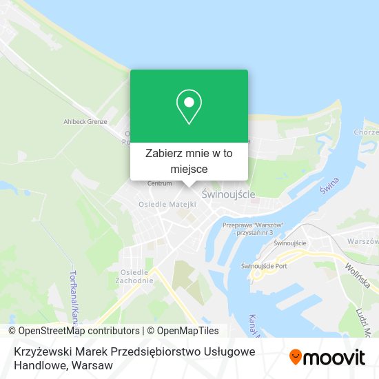 Mapa Krzyżewski Marek Przedsiębiorstwo Usługowe Handlowe