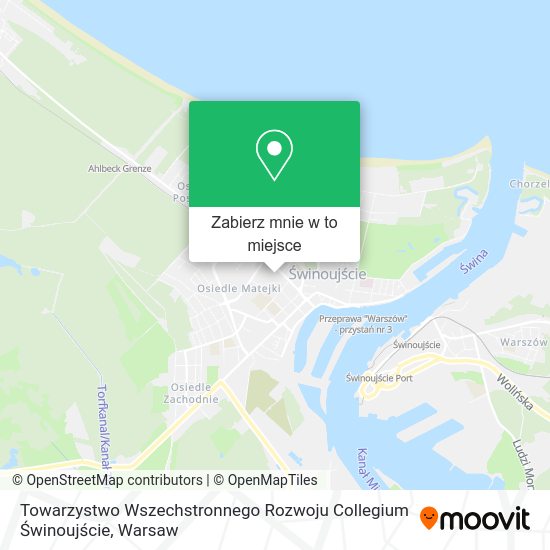 Mapa Towarzystwo Wszechstronnego Rozwoju Collegium Świnoujście