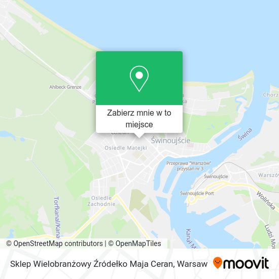 Mapa Sklep Wielobranżowy Źródełko Maja Ceran