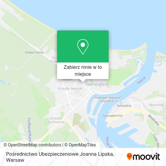 Mapa Pośrednictwo Ubezpieczeniowe Joanna Lipska