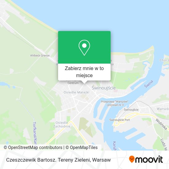 Mapa Czeszczewik Bartosz. Tereny Zieleni