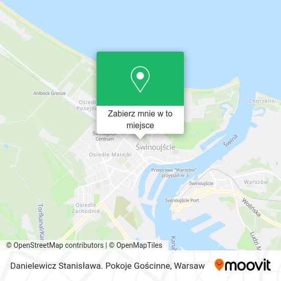 Mapa Danielewicz Stanisława. Pokoje Gościnne