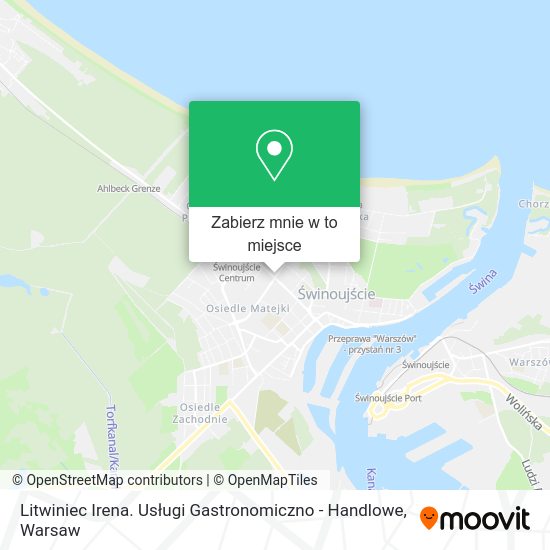 Mapa Litwiniec Irena. Usługi Gastronomiczno - Handlowe