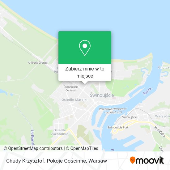 Mapa Chudy Krzysztof. Pokoje Gościnne