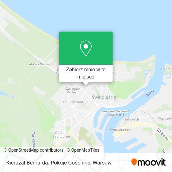 Mapa Kieruzal Bernarda. Pokoje Gościnne