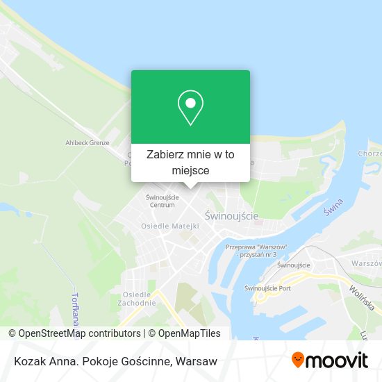 Mapa Kozak Anna. Pokoje Gościnne