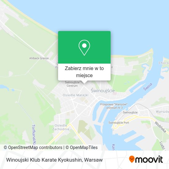 Mapa Winoujski Klub Karate Kyokushin