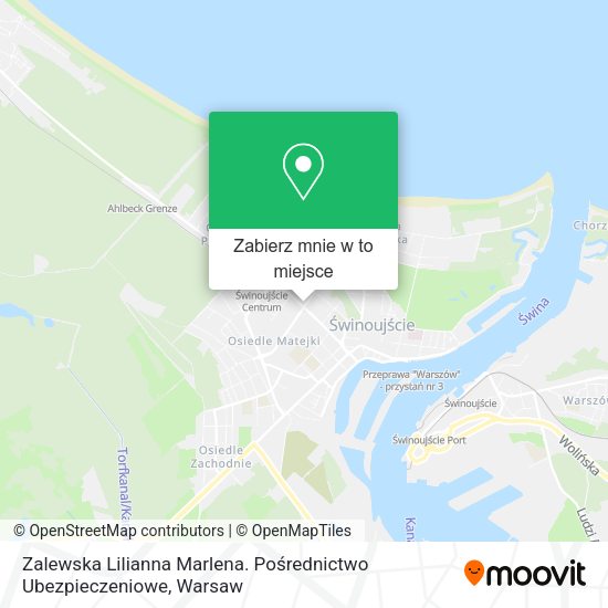 Mapa Zalewska Lilianna Marlena. Pośrednictwo Ubezpieczeniowe