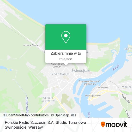 Mapa Polskie Radio Szczecin S.A. Studio Terenowe Świnoujście